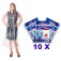 Kit 10 Capas de chuva descart�veis transparentes - B2W020