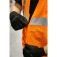 Colete refletivo tipo blus�o com bolso e ziper laranja - CV 105  