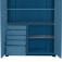 Arm�rio para ferramentas com 3 prateleiras 5 gavetas e portas de vidro - AM-1006