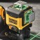 N�vel a laser verde 12V/20V 360� 3 linhas 70m Sem Bateria - DCLE34030GB
