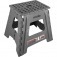 Banqueta pl�stica dobr�vel cinza 360 mm