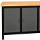 Bancada fechada 1,5 m com 3 portas tampo 40 mm - Dark