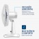 Ventilador de mesa 30 cm 6 p�s com 3 velocidades Super Power - VSP-30-W  220V