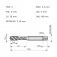 Macho m�quina a�o r�pido canal helicoidal M3 x 0,5 mm E557M3