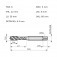 Macho m�quina a�o r�pido canal helicoidal M6 x 1 mm E557M6