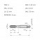 Jogo de macho manual a�o r�pido M4 x 0,70 mm com 3 pe�as - E559M4NO8