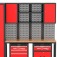 Arm�rio modular para oficina vermelho - 1205100650