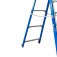 Escada plataforma fibra de vidro 7 degraus 2,4 m com rodas e corrim�o - PAF240