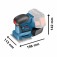Lixadeira orbital a bateria 18V 113 x 101 mm Sem Bateria - GSS 18V-10