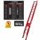 Escada de fibra de vidro extens�vel 3,00 x 4,80 m 18 degraus - EFR9927