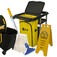 Kit para limpeza profissional preto e amarelo com 6 pe�as - Pratic