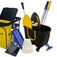 Kit para limpeza profissional preto e amarelo com 10 pe�as - Titan