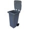 Cesto de lixo gari 120L com rodas sem pedal