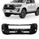 Para-choque Hilux 2021 a 2023 dianteiro preto liso sem grade sem furo para sensor - 7041