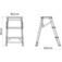 Escada banqueta de alum�nio 2 degraus + patamar - 40000001