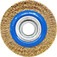 Escova de a�o latonado circular ondulada 152,4 x 19 mm com furo