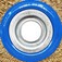 Escova de a�o latonado circular ondulada 152,4 x 19 mm com furo
