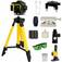 N�vel a laser verde a bateria 12 linhas 25 m com trip� e kit de acess�rios - BOM-6216
